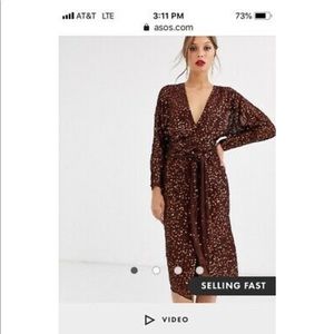 NWT ASOS sequin midi dress